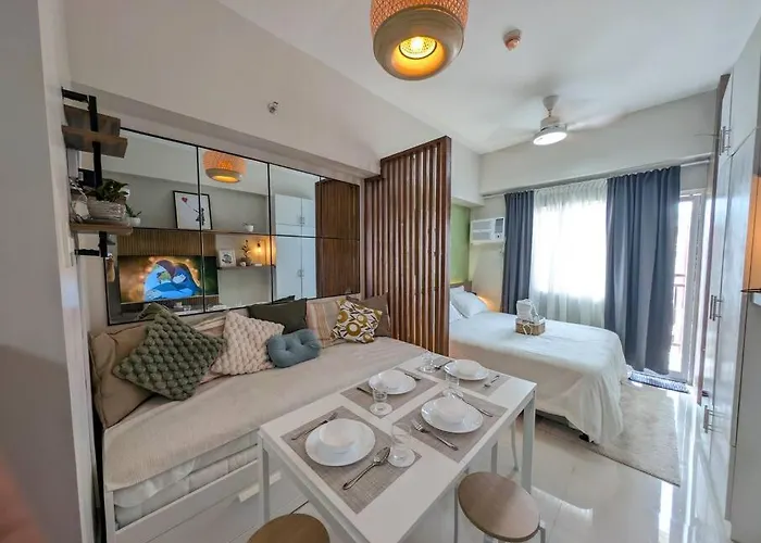 Relaxing Pool-view In Mactan With Balcony アパート マクタン